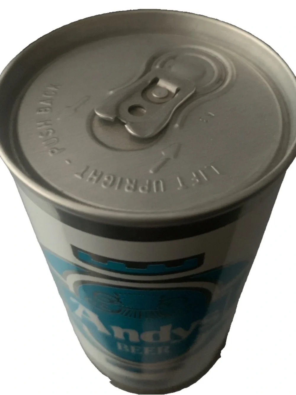 Vintage Beer Can Andy's Beer Blue Can Tab Empty Steel Can Schell Brewing